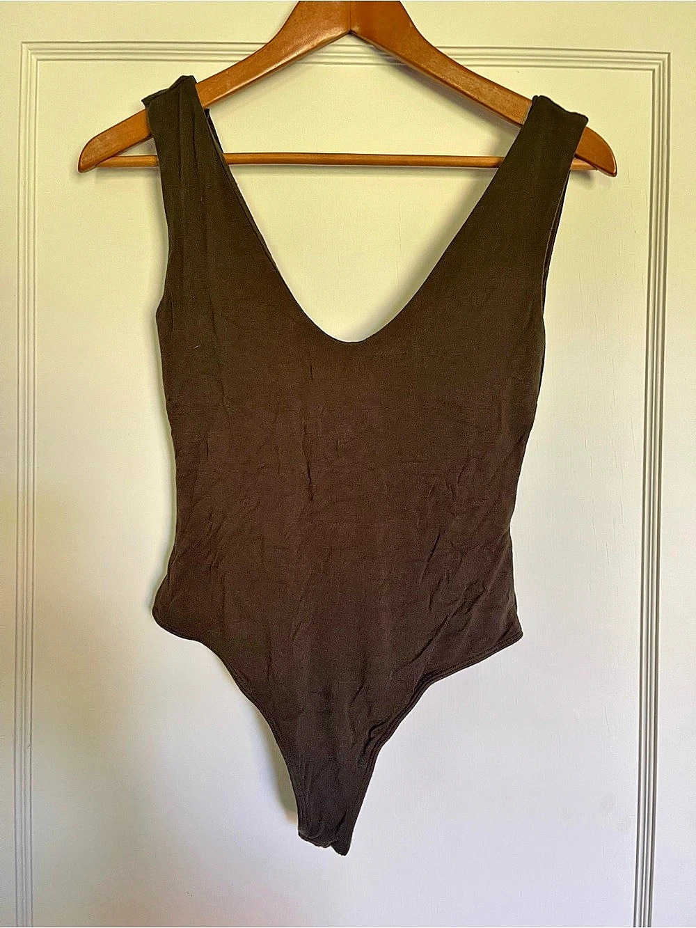 Urban Daizy olive green Scoop Neck Bodysuit